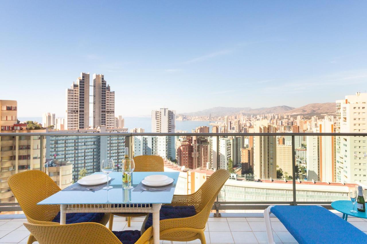 Skyline 10 Gran Terraza Privada Con Vistas Espectaculares Daire Benidorm Dış mekan fotoğraf